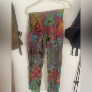 Comfy 100% cotton tye dye flowy pants